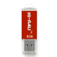Накопичувач USB 8GB Hi-Rali Rocket серiя червоний