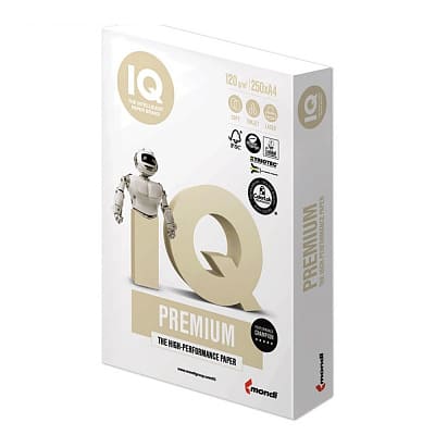 Бумага А4 120г/м2 ІQ Premium 250л белая