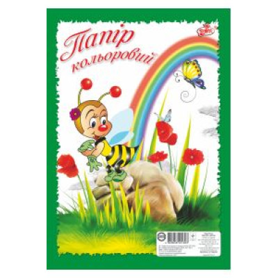 Бумага цветная А4, 9л. оф. скоба
