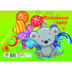 Бумага цветная А4, 9л. скоба