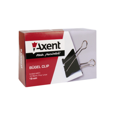Биндер 19мм (12шт.) Axent