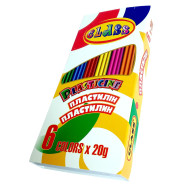 пластилін 6кол.,120гр., 7621, CLASS