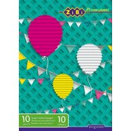 Бумага цветная А4,10 листов, 10 цветов(супер цвета), KIDS Line