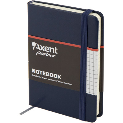 Книга записная Partner, 95*140, 96л, клет, синяя Axent