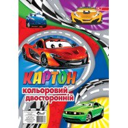 Картон цветной двухстор. А4,  8л.