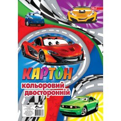 Картон цветной двухстор. А4,  8л.