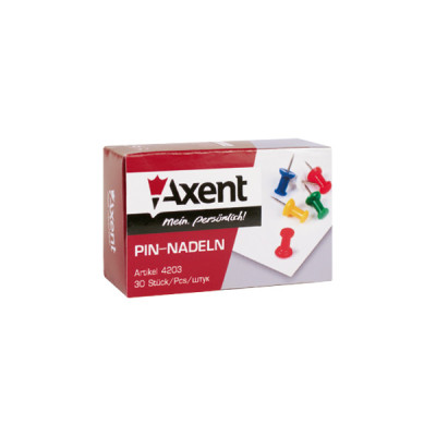 Кнопки-гвоздики цветные, 30 шт. Axent