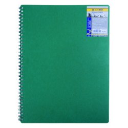 /Зошит на пруж.  CLASSIC А4, 80 арк, кл., зелений, пласт.обкл.