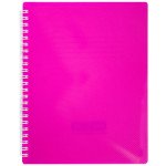 Блокнот на пруж. FUCHSIA, В5, 96 л, кл., с  разделит., пласт.обл.