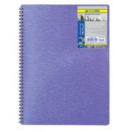 Блокнот на пруж. Metallic  А4, 80 л, кл., фиолетовый, пласт.обл.