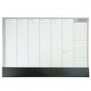 Настольный недатированный планинг, 52 л, PVC (420x290мм) черный