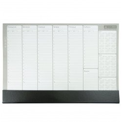 Настольный недатированный планинг, 52 л, PVC (420x290мм) черный