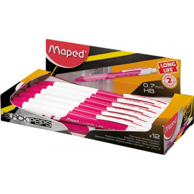 Карандаш механический BLACK PEPS Long Life 0.7мм, с ластиком, розовый