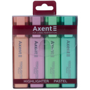 Маркер Highlighter 2537-A, 1-5 мм клиноп., набор 4х пастель
