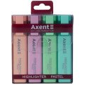 Маркер Highlighter 2537-A, 1-5 мм клиноп., набор 4х пастель