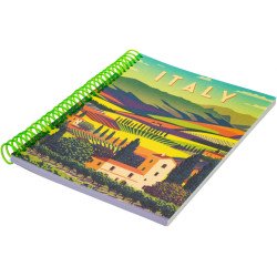 Блокнот "Travelling: ITALIA" А5, пластиковая обл., спираль, 80 л., клетка