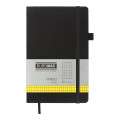 Книга записная PRIMO 125*195, 96 л, клетка, обл. искуств. кожа, черный