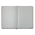 Книга записная PRIMO 125*195, 96 л, клетка, обл. искуств. кожа, черный