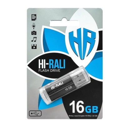 Накопичувач  USB 16GB Hi-Rali Corsair серiя чорн