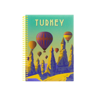 Блокнот "Travelling 05" А5, пластикова обкл., спіраль, 80 арк., клітинка