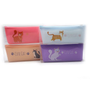 P805-16 Пенал силікон. "Cute cat" 20*8*3,5 см, PVC, mix з етикеткою