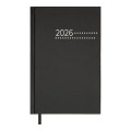Ежедневник датированный 2026 ZEST, A5, черный, бумвинил