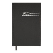 Ежедневник датированный 2026 ZEST, A5, черный, бумвинил