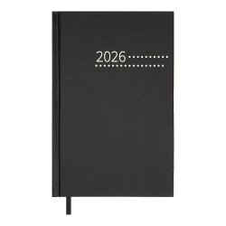 Щоденник датов. 2026 ZEST, A5, чорний , бумвініл