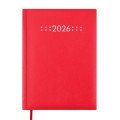 Ежедневник датиров. 2026 CLASSIC, A5, красный, бумвинил/поролон