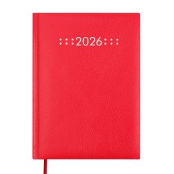 Щоденник датов. 2026 CLASSIC, A5, червоний, бумвініл/поролон