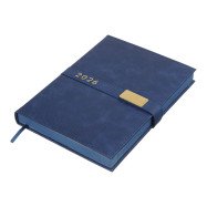Щоденник датов. 2026 LEROY, A5, синій, штуч.шкіра Щоденник датов. 2026 LEROY, A5, синій, штуч.шкіра