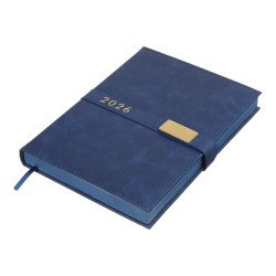Щоденник датов. 2026 VELOUR, A5, світло-сірий, штуч.шкіра