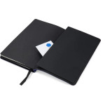 Книга записная Partner Soft, 125*195, 96л,, клетка темно- синяя