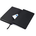 Книга записная Partner Soft, 125*195, 96л,, клетка темно- синяя