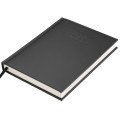 Щоденник датов. 2026 GENTLE, A5, чорний, штуч. шкіра/поролон