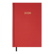 Щоденник датов. 2026 SIMPLE, A5,червоний , бумвініл