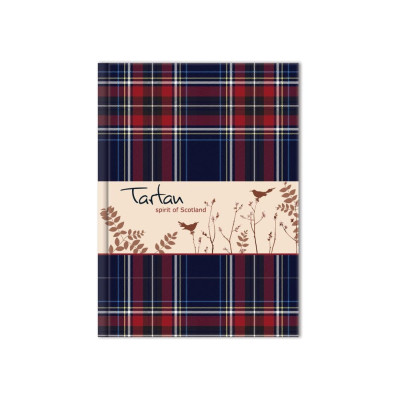 Блокнот "Тартан" А4,  крепление блока - шитье на нитку, тв. обложка., 96 л, клетка