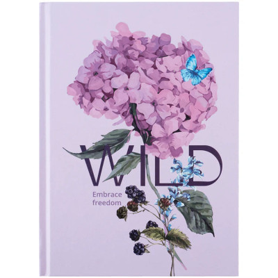 Книга записна тверда обкл. А5, 96 арк., клітина, Wild