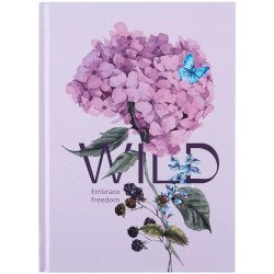 Книга записная твердая обложка А5, 96 листов, клетка Wild