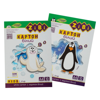 Картон белый, А4, 10 листов, 235г/м2