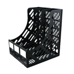 Лоток вертикальный пластиковый на 3 секции, цв. ассорти арт. KL2513, KLERK