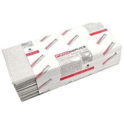 PRO OPTIMUMПолотенце бумажное V-скл. серое макулатурное 160 шт.(25 шт/ящ.)