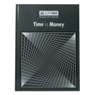 Книга обліку "TIME IS MONEY" 96 арк/кліт.оф.(тв. лам. обл), А4, сірий