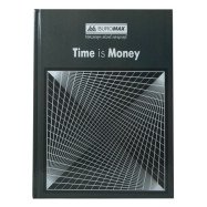 Книга обліку "TIME IS MONEY" 96 арк/кліт.оф.(тв. лам. обл), А4, сірий