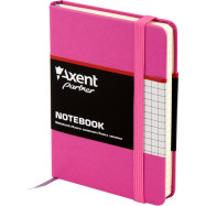 Книга записная Partner, 95*140, 96л, клет, пурп Axent