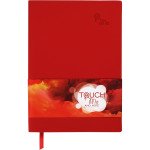 Блокнот деловой TOUCH ME А5, 96 арк, линия, обложка иск. кожа, красный