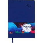 Блокнот деловой TOUCH ME А5, 96 арк, линия, обложка иск. кожа, т.-синий