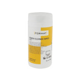 Салфетки для очистки экранов Format, влажные, 80 шт, круглая туба F72650