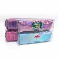 P3849 Пенал pvc металік "Flamingo" 19,5*5,5*4см PVC