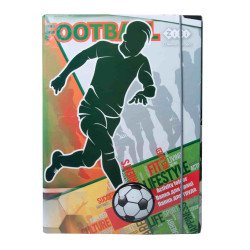Папка для труда FOOTBALL, картонная, на резинках А4+ (300х212х28мм), KIDS Line